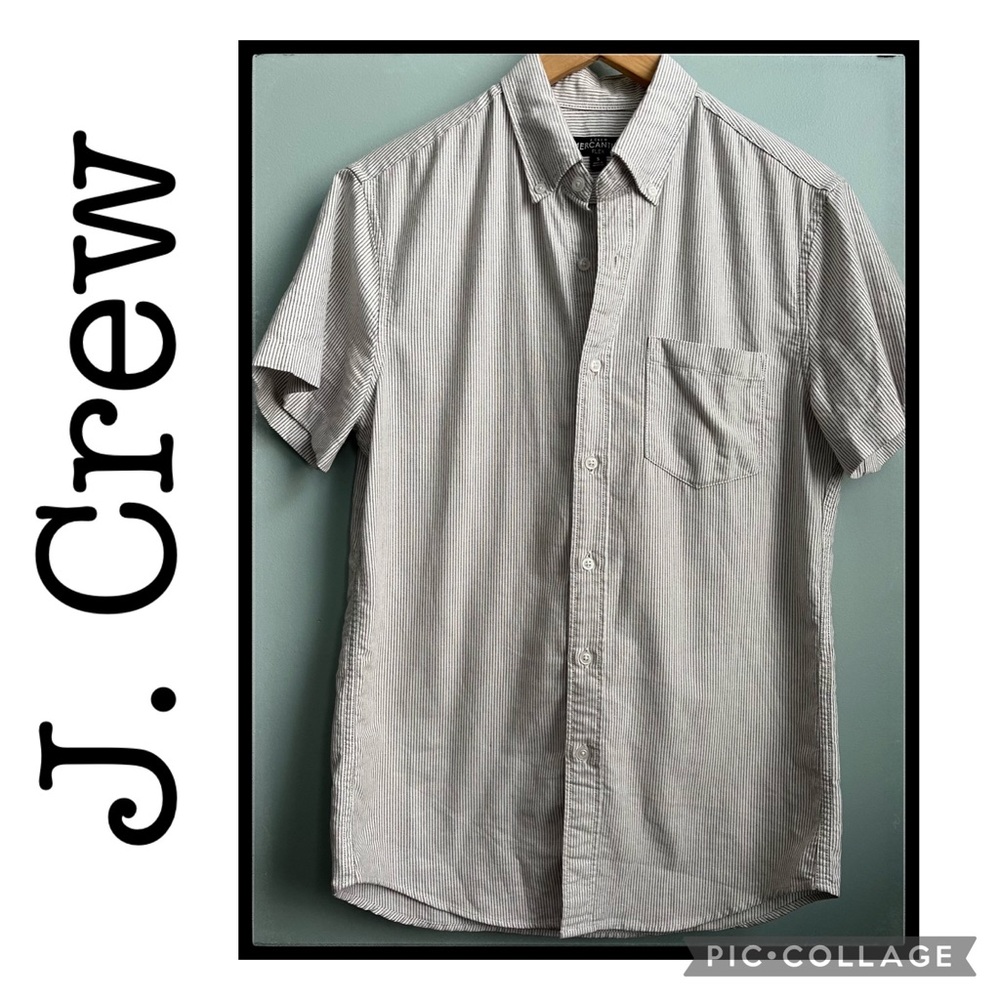 J.Crew Mercantile Flex Striped Short Sleeve Button Down Size S